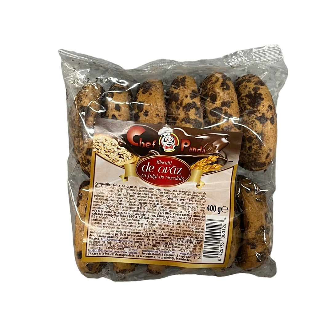 BISCUITI CHEF PANDA CU OVAZ SI CIOCOLATA 400G