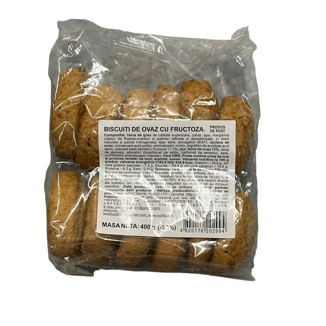 BISCUITI DE OVAZ CU FRUCTOZA 400G