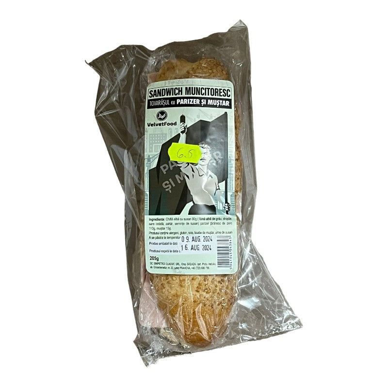 SANDWICH MUNCITORESC PARIZER SI MUSTAR 205G