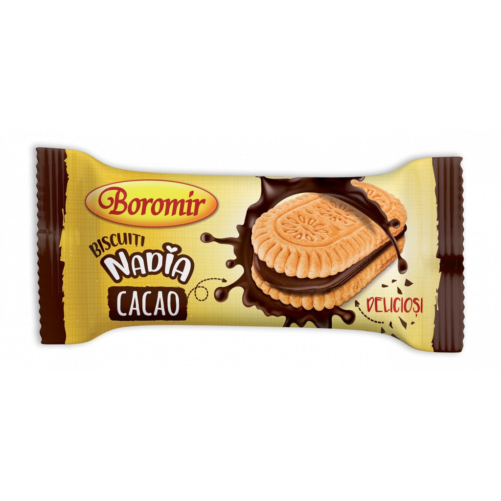 BISCUITI NADIA BOROMIR CU CREMA DE CACAO 30G