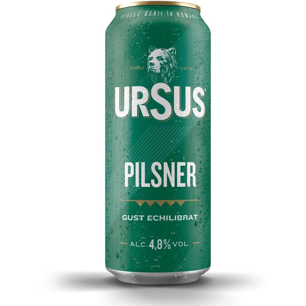 BERE URSUS PILSNER CU ALCOOL 0.5L DOZA