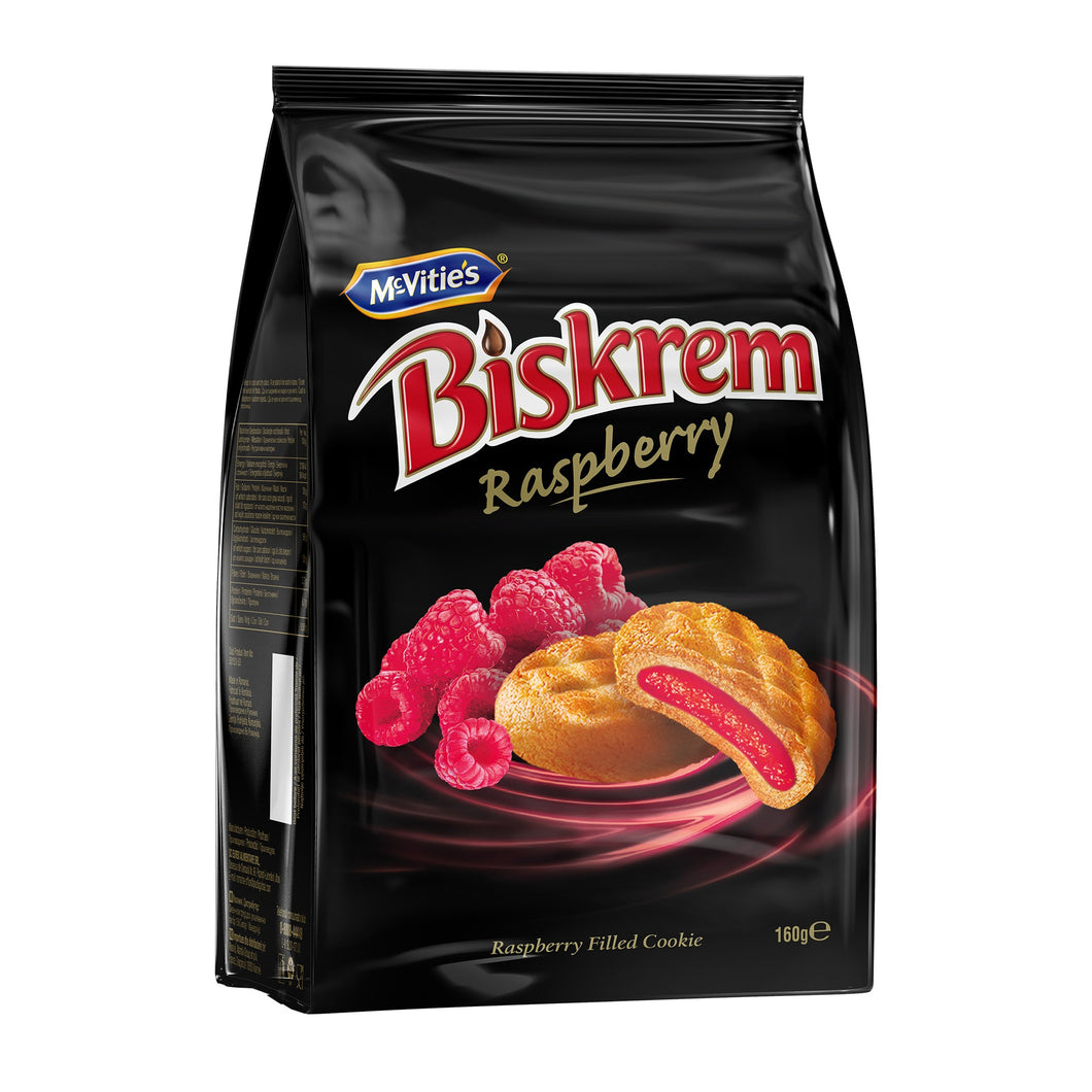 BISCUITI BISKREM ZMEURA 160GR