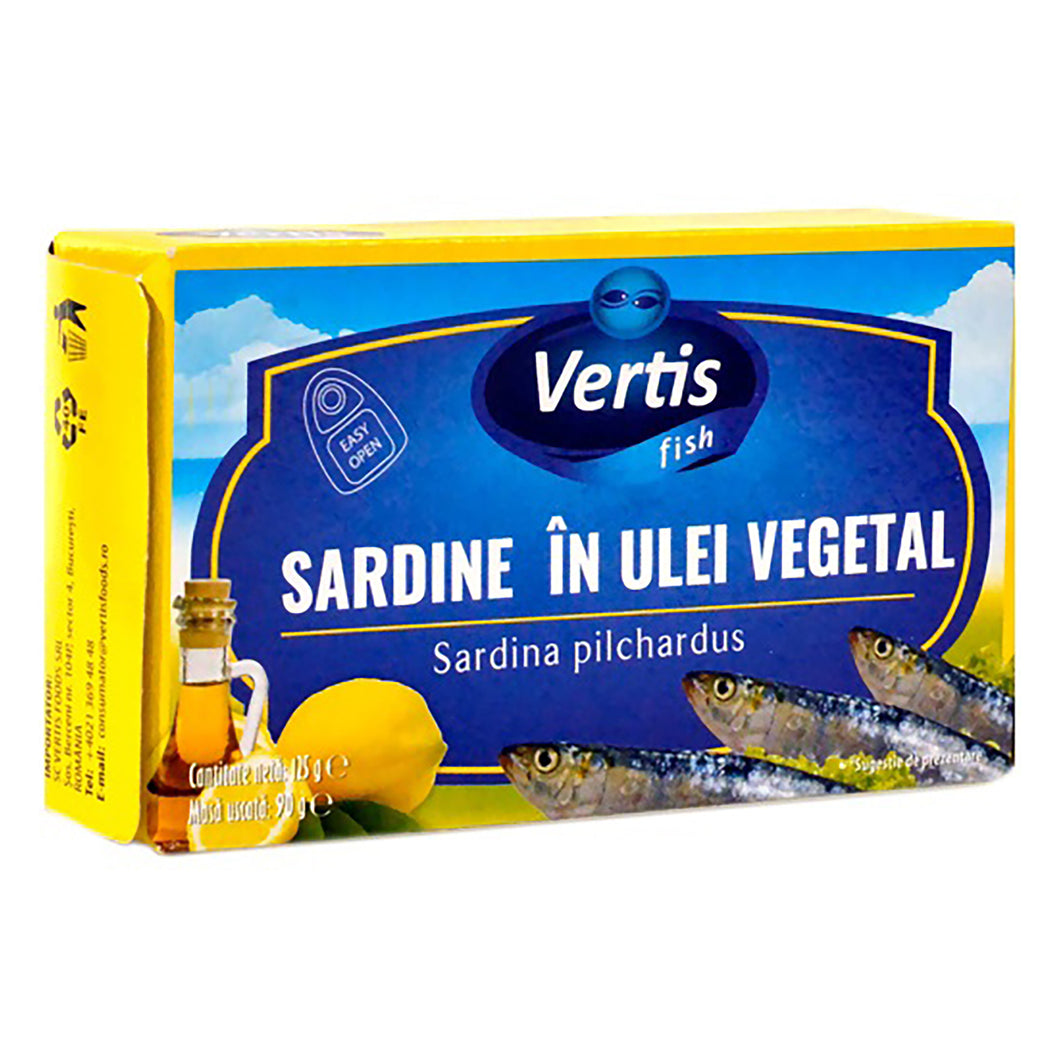 SARDINE VERTIS IN ULEI VEGETAL 125G