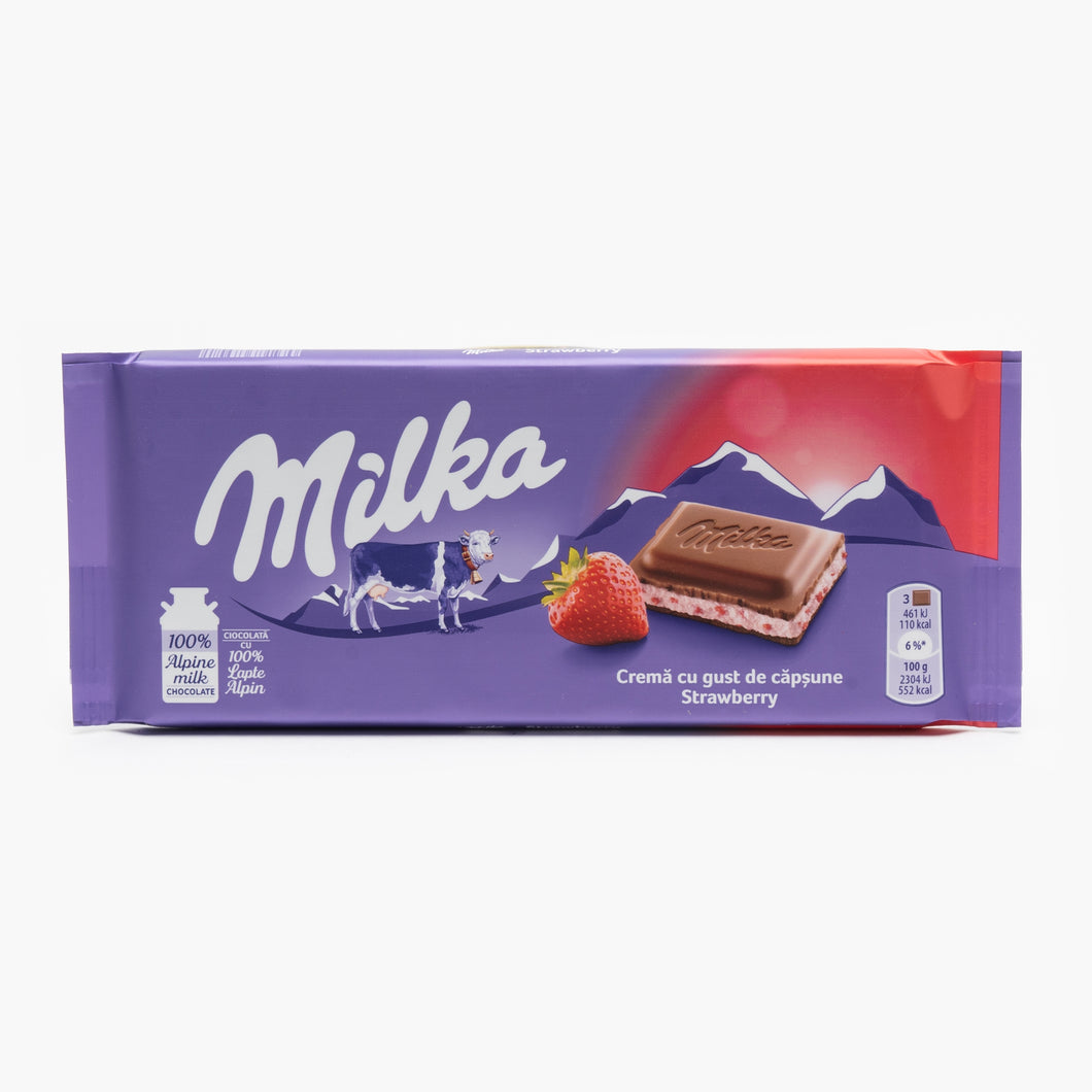 CIOCOLATA MILKA CAPSUNI 100G