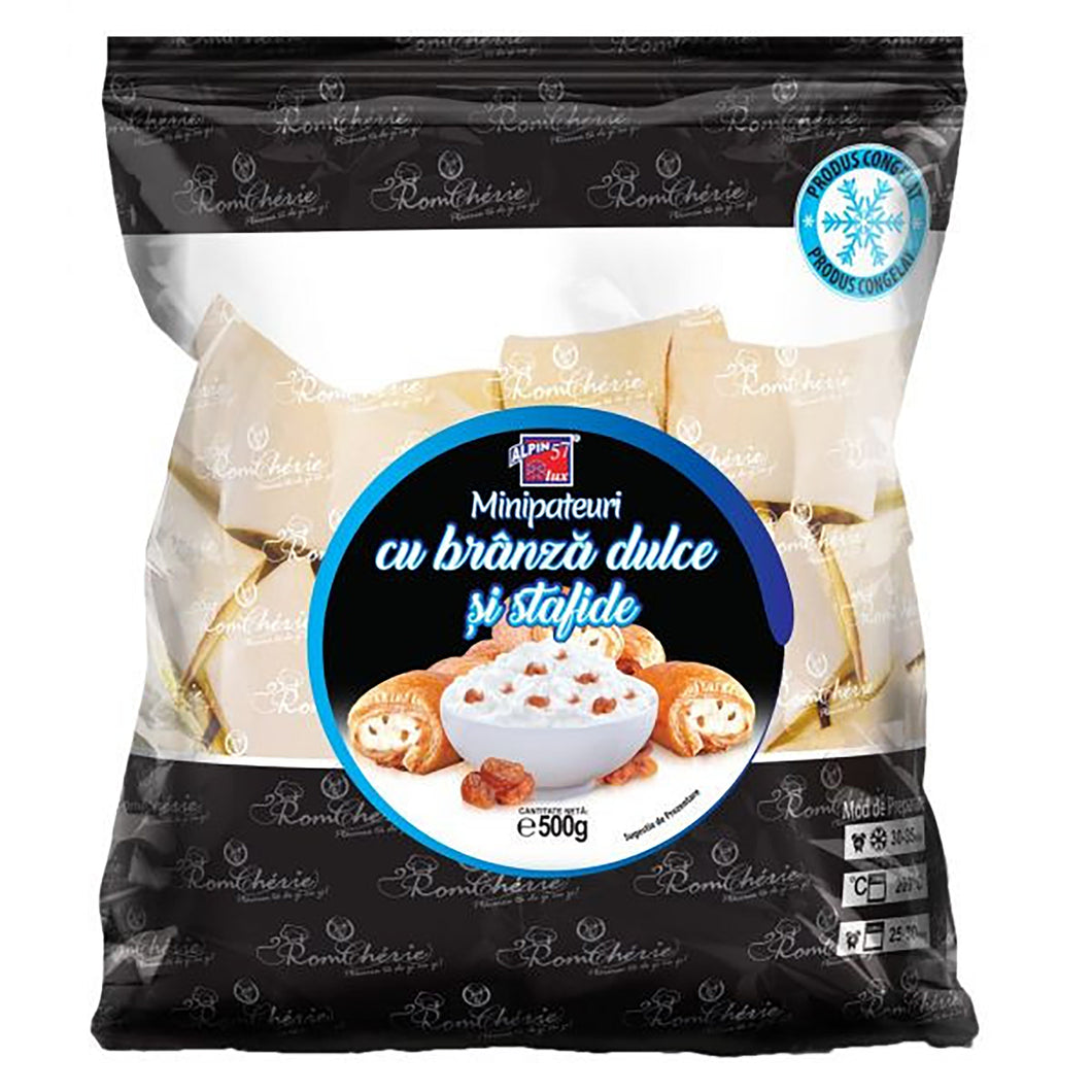 MINI PATEURI ALPIN CU BRANZA SI STAFIDE 500G