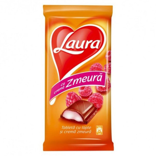 CIOCOLATA LAURA LAPTE&ZMEURA 95G