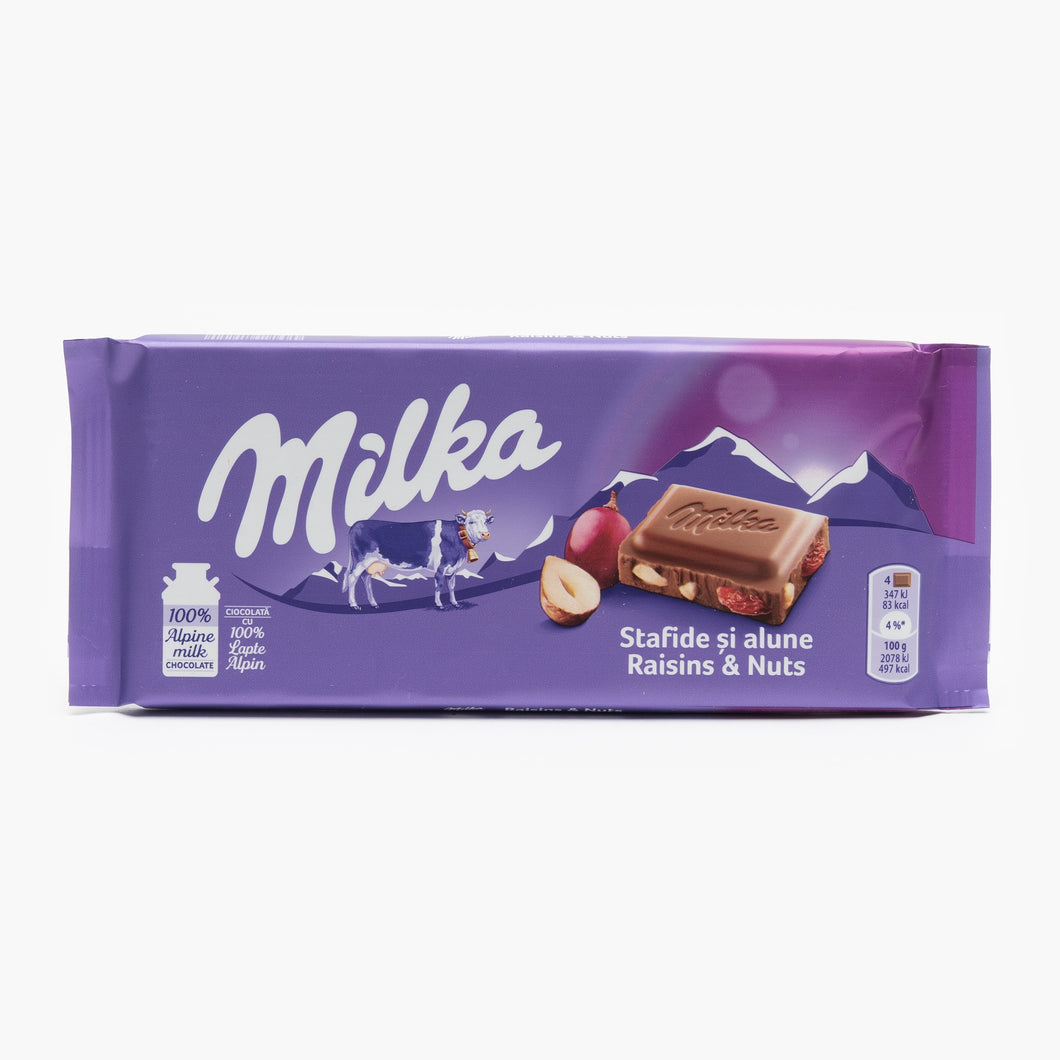 CIOCOLATA MILKA RAISINS&NUTS 100G