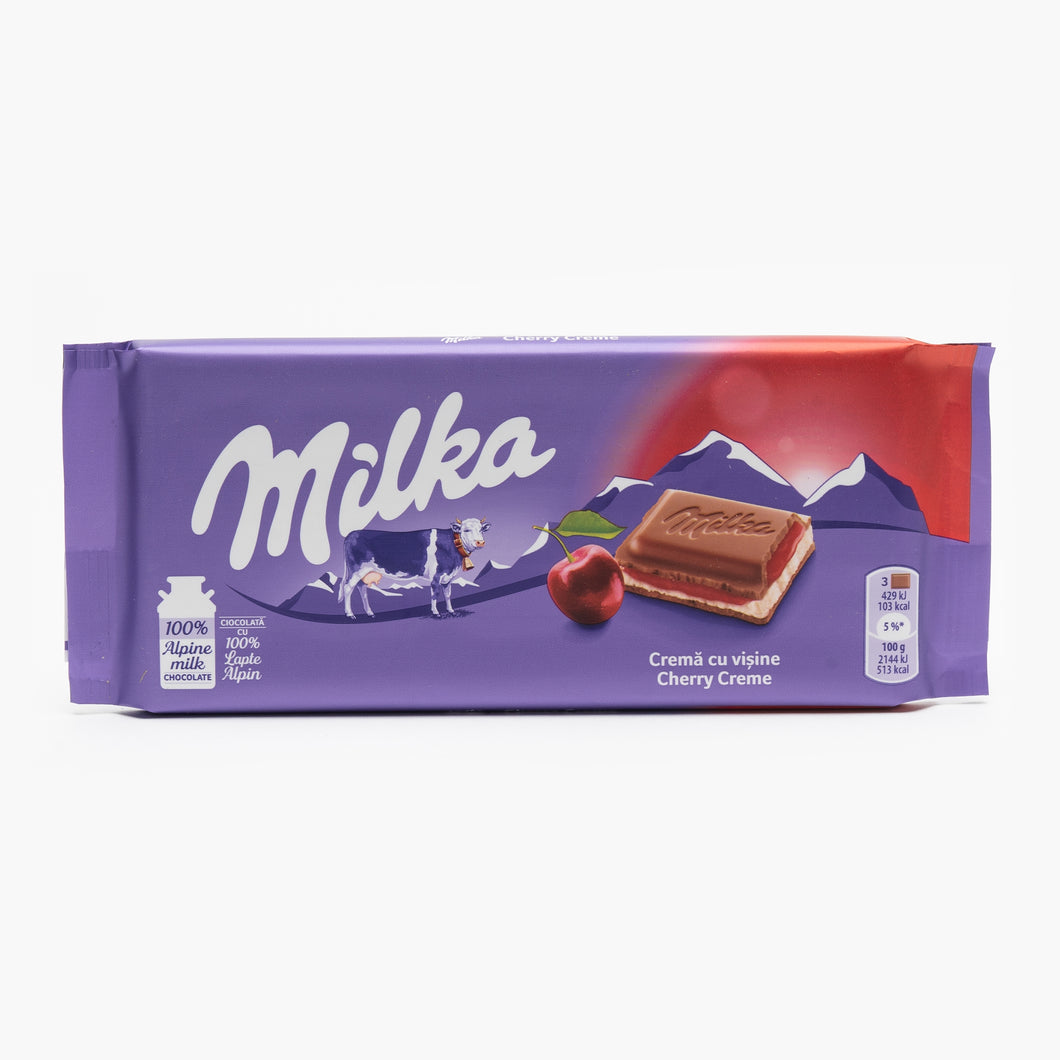 CIOCOLATA MILKA CREMA CU VISINE 100G