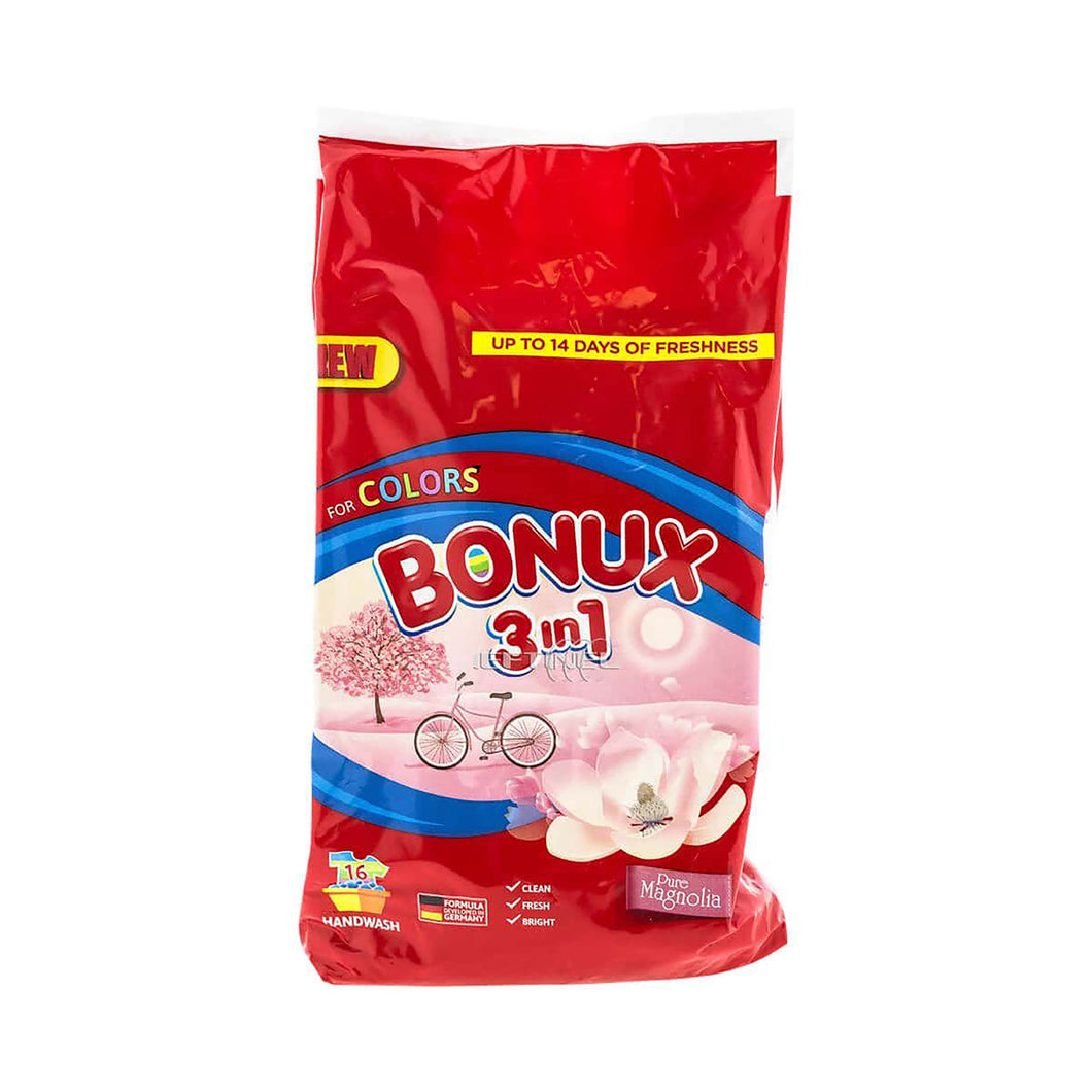 DETERGENT DE RUFE BONUX 3IN1 MAGNOLIA PUDRA MANUAL 900G