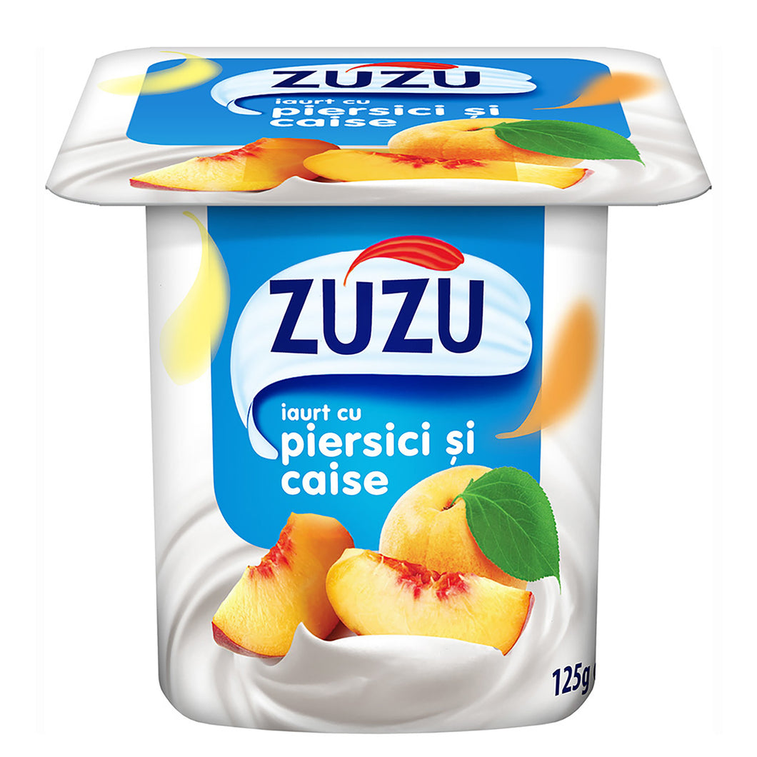 IAURT ZUZU CU PIERSICI SI CAISE 125G