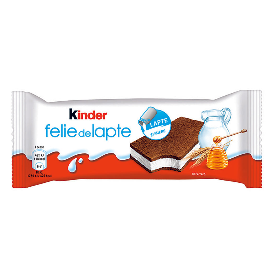 PRAJITURA KINDER FELIE DE LAPTE  28G