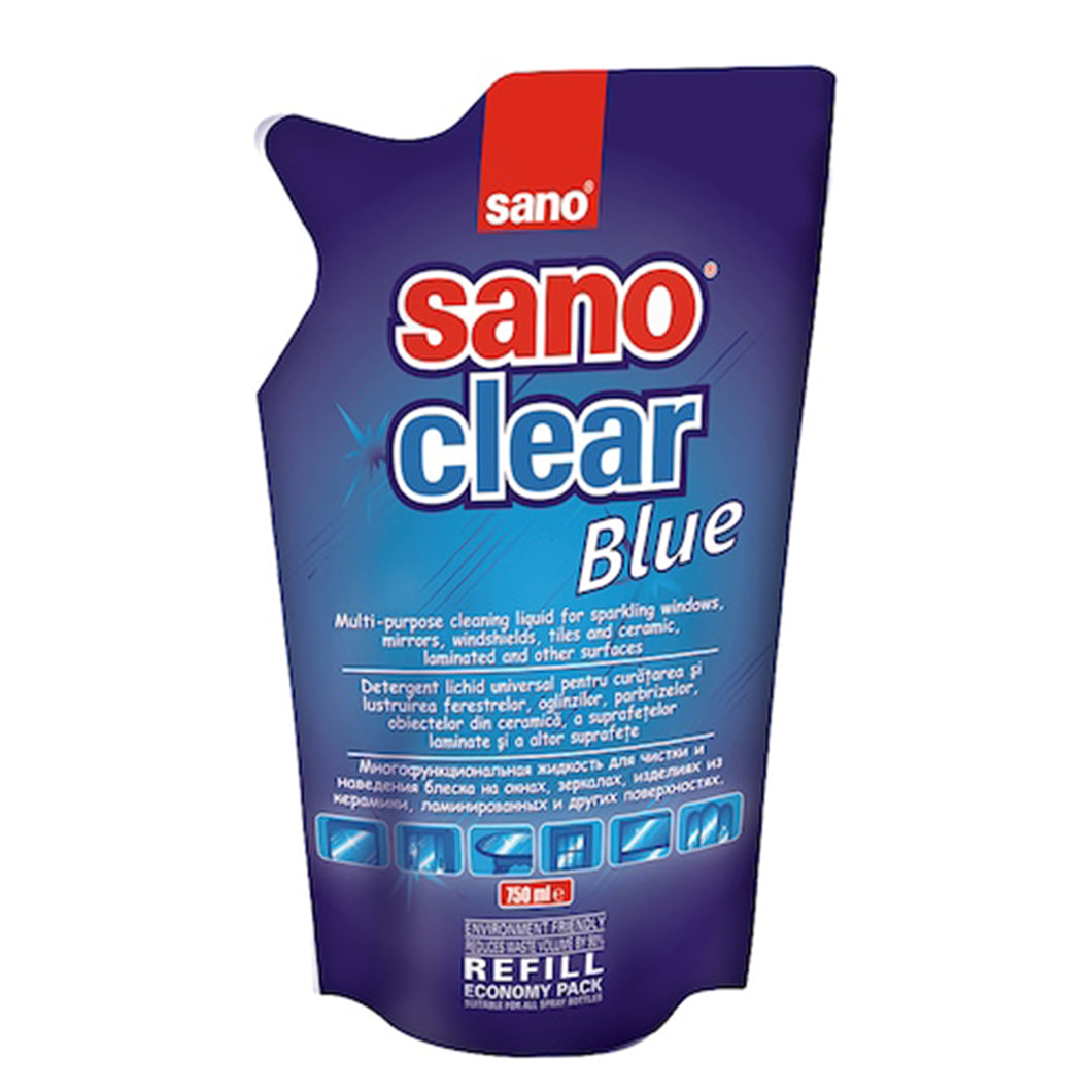 SOLUTIE DE CURATAT GEAMURI SANO CLEAR BLUE 750 ML