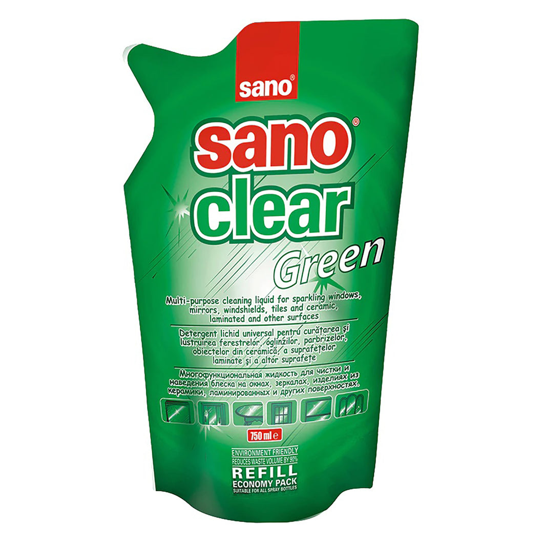 SOLUTIE DE CURATAT GEAMURI SANO CLEAR GREEN 750ML