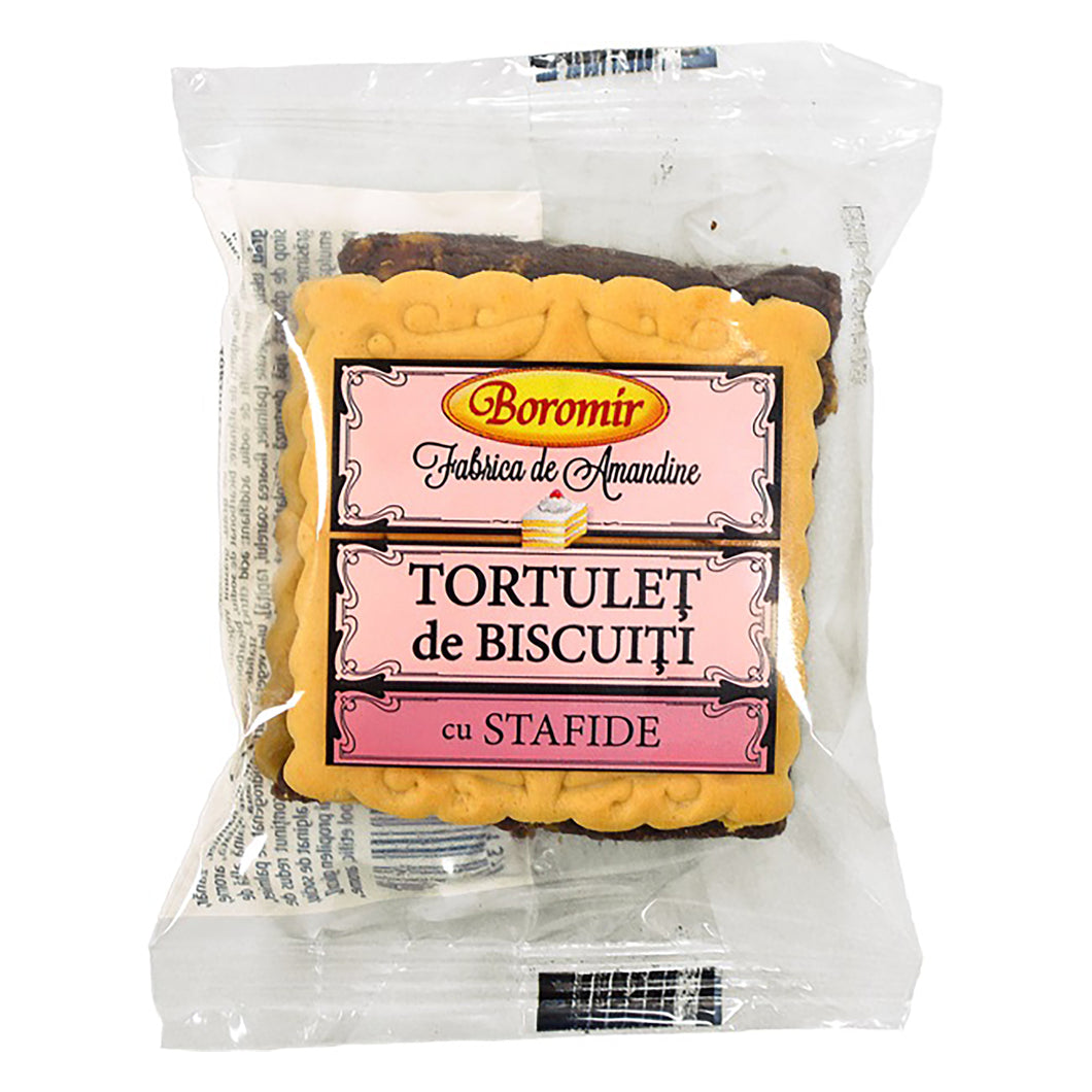 TORTULET DE BISCUITI BOROMIR CU STAFIDE 50G