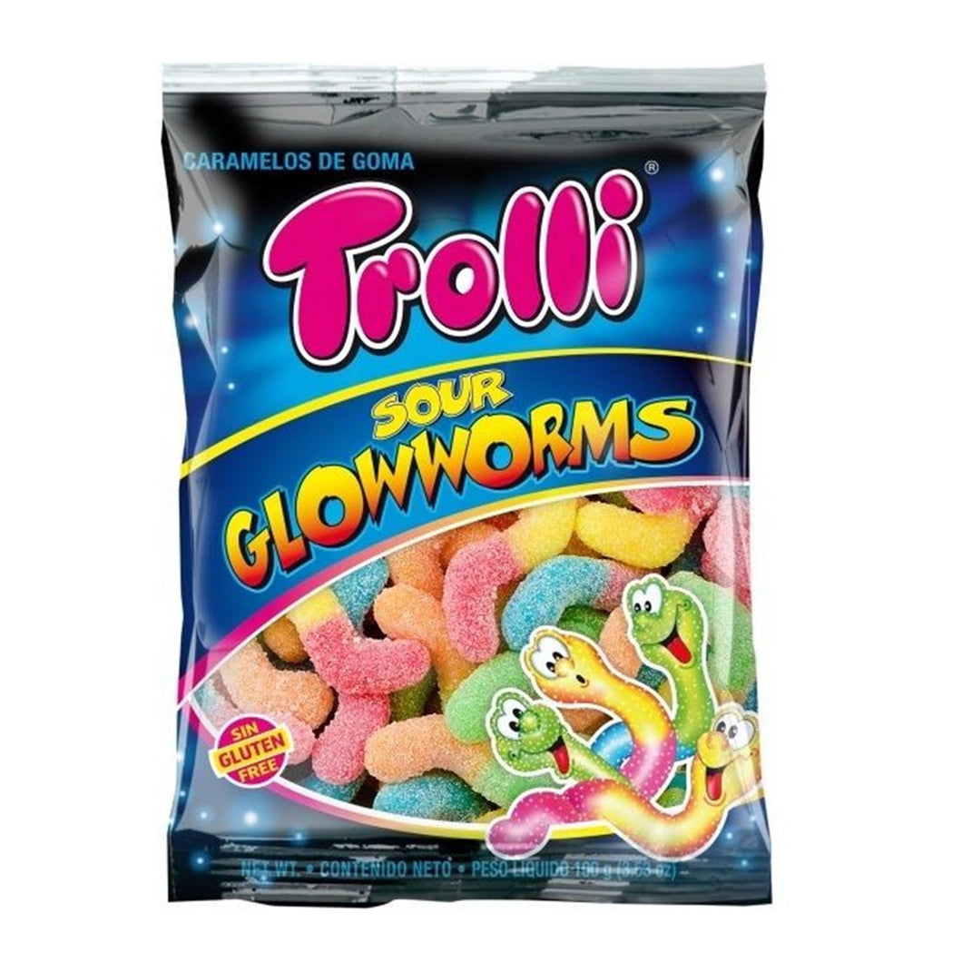 JELEURI TROLLI GLOW WORMS 100G